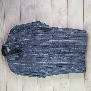 Chereskin men's button down paisley blue shirt sz Large